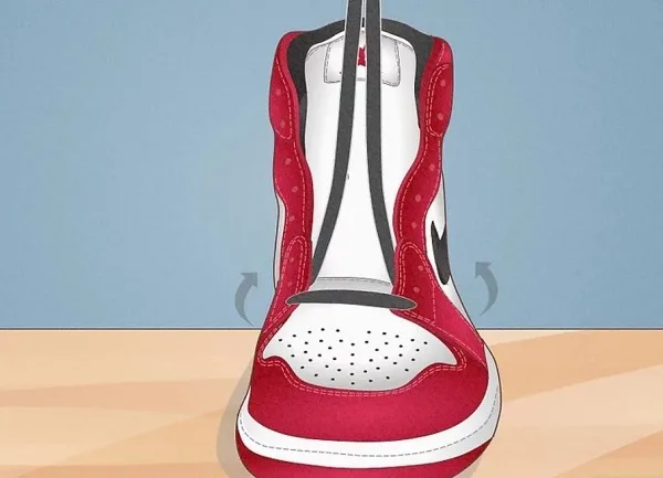 نحوه بستن بند کتونی جردن ۱ به روش Classic Lacing