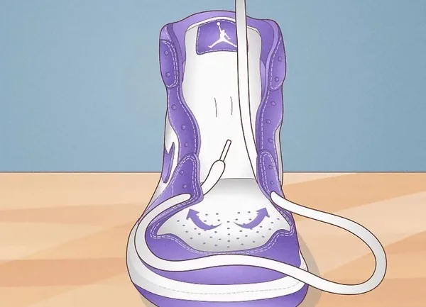 بستن بند کفش جردن ساق دار به روش Loop-Back Lacing