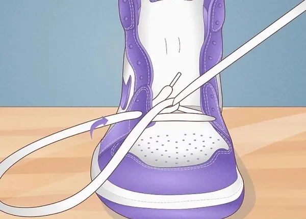 بستن بند کفش جردن ساق دار به روش Loop-Back Lacing