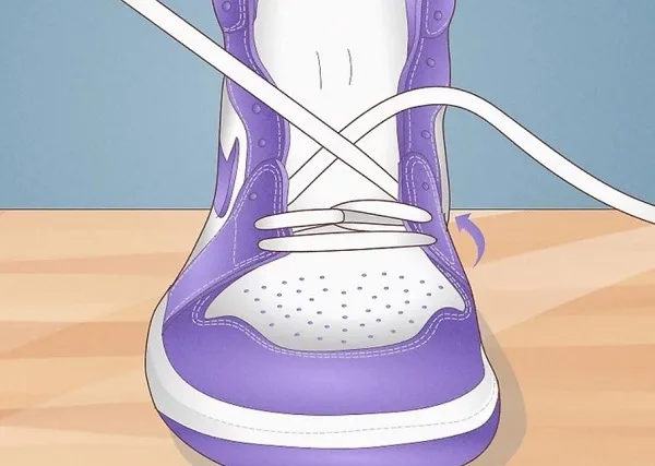 بستن بند کفش جردن ساق دار به روش Loop-Back Lacing
