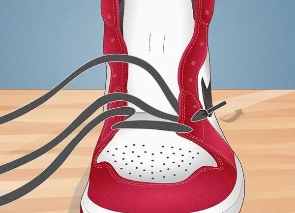 نحوه بستن بند کتونی جردن ۱ به روش Classic Lacing