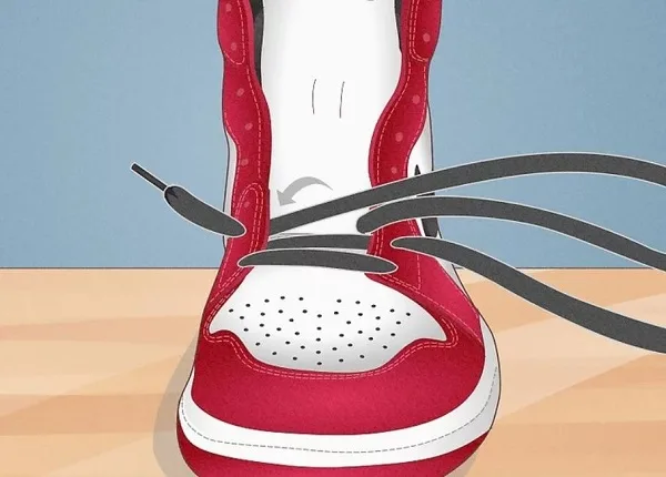 نحوه بستن بند کتونی جردن ۱ به روش Classic Lacing