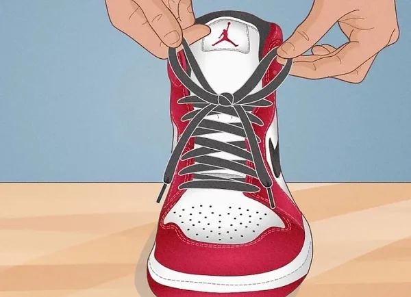 نحوه بستن بند کتونی جردن ۱ به روش Classic Lacing