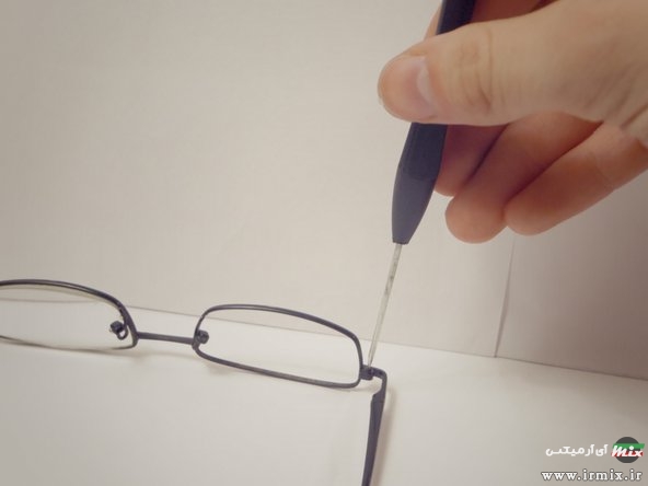 جا انداختن شیشه عینک نیم فریم