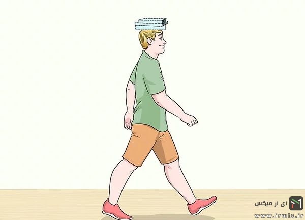قرار دادن کتاب روی سر