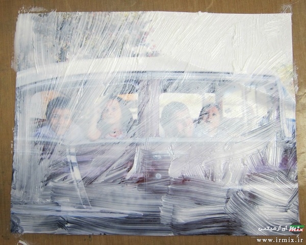 چسباندن عکس روی تخته شاستی