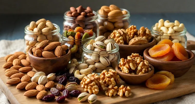 آجیل میان وعده پر فیبر در سفر