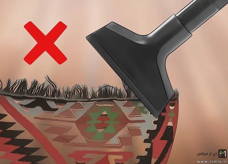 تمیز کردن فرش با استفاده از جارو برقی