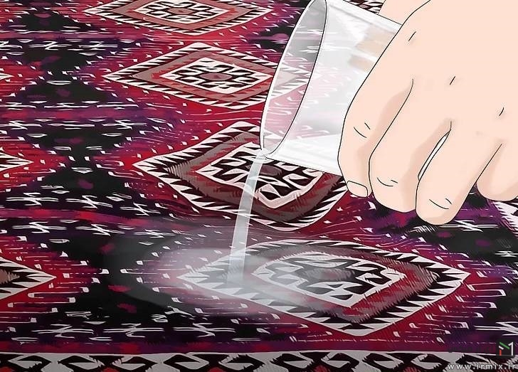 جمع کردن مواد از روی فرش