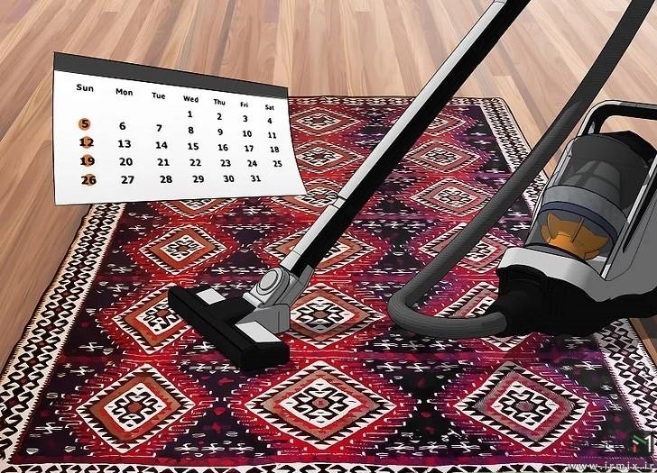 تمیز کردن فرش با استفاده از جارو برقی