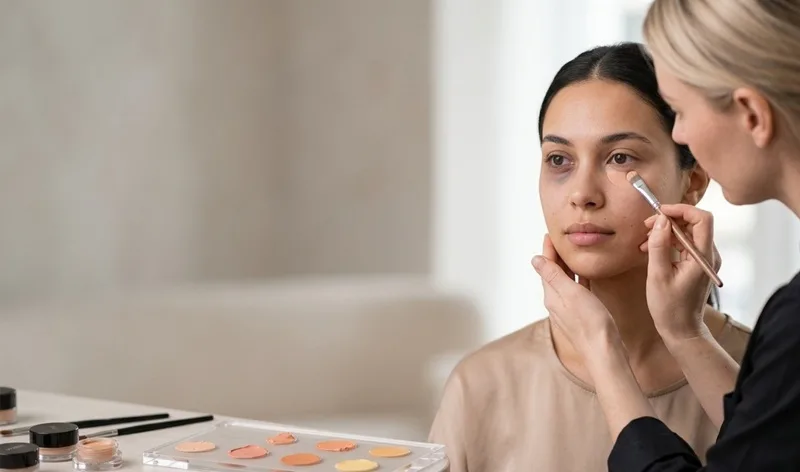 استفاده از اصلاح کننده رنگ یا Color Corrector برای سیاهی زیر چشم
