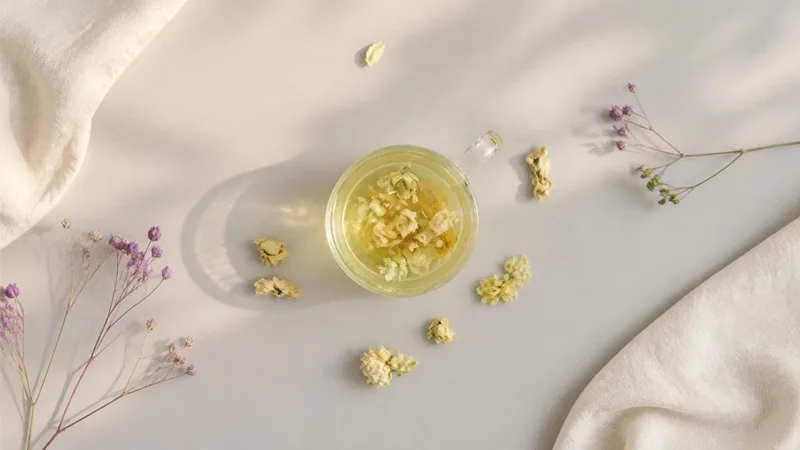 دمنوش گل ختمی برای خشکی گلو و سرفه