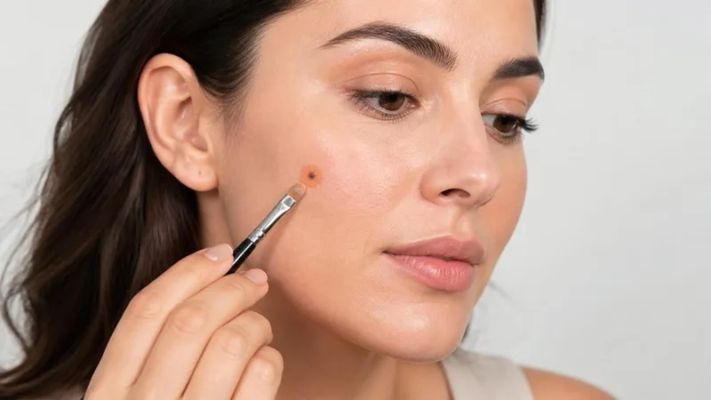 کاور خال قهوه ای با اصلاح رنگ نارنجی