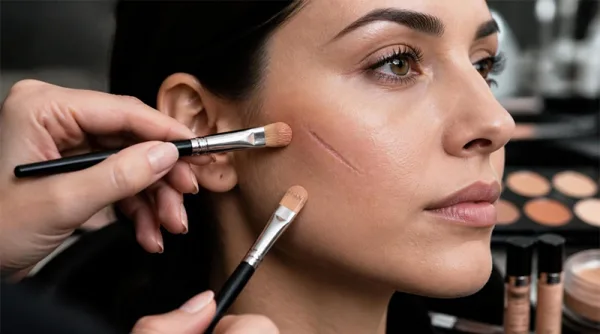 آموزش پوشاندن و گریم برای جای بخیه