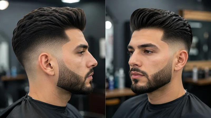 خط ریش فید و سایه&zwnj; دار (Modern Fade Sideburn)