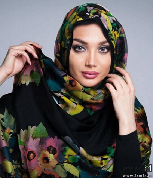 روش بستن روسری و شال ساتن به سبک جدید