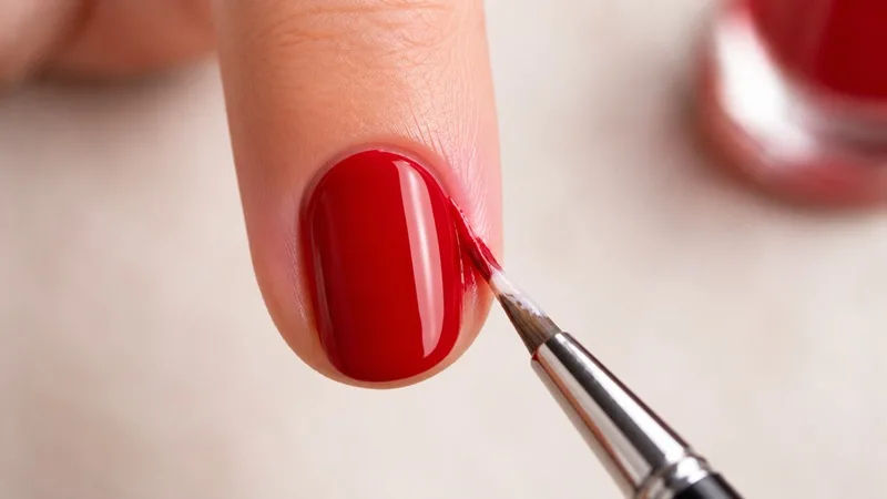لاک ریخته روی پوست را با ابزار دقیق اصلاح کنید