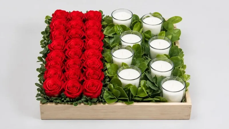 آموزش تزیین باکس گل شمع برای هدیه ای رمانتیک