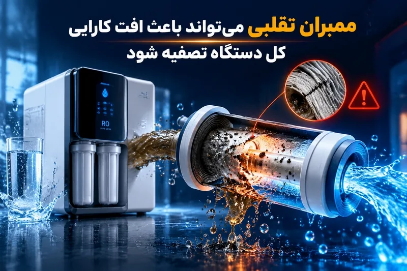 ممبران تقلبی می تواند باعث افت کارایی کل دستگاه تصفیه شوند