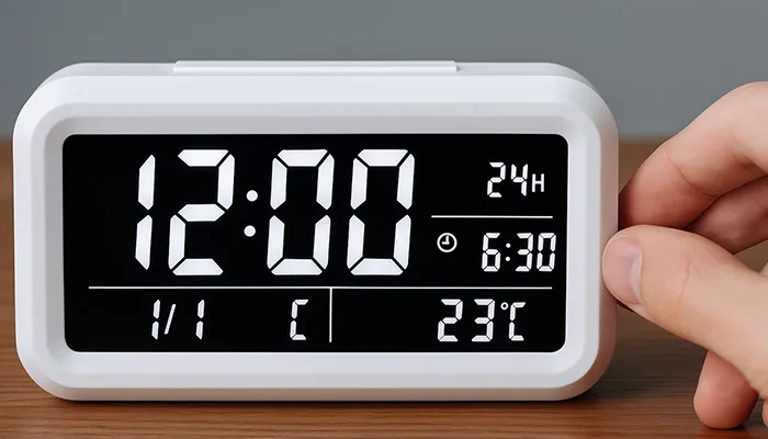 آموزش تصویری تنظیم ساعت دیجیتال رومیزی (اکثر برندها)